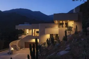 Exterior modern custom construction. CONTEMPORARY HOME, MONTECITO