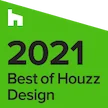 2021 Best of Houzz Design badge with green background and black text